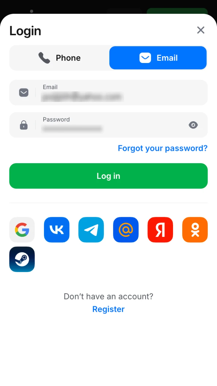 Log into your account at 1win official platform.