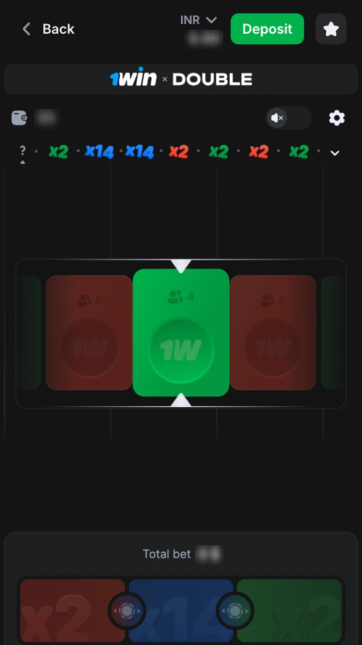 Have a good luck at 1win Double casino game.